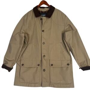 Eddie Bauer Canvas Barn Jacket Chore Coat Mens XLT Tan Blanket Lined Classic